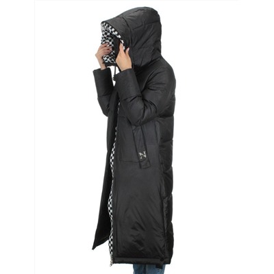 9120 BLACK Пальто зимнее женское (200 гр. холлофайбера)