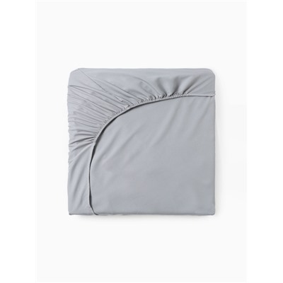 Простыня на резинке LoveLife 160*200*25 см, цв.серый, жатка, 100% п/э, 100гр/м2