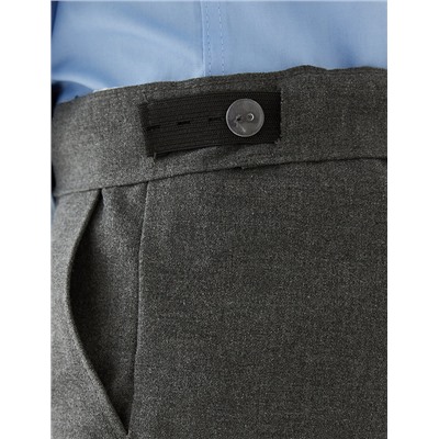 2pk Boys' Slim Leg School Trousers (2-18 Yrs)