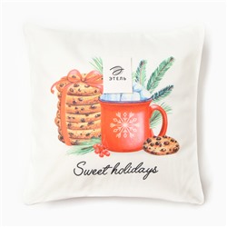 Чехол на подушку Этель "Sweet holidays", 40*40 см, 100% полиэстер, велюр