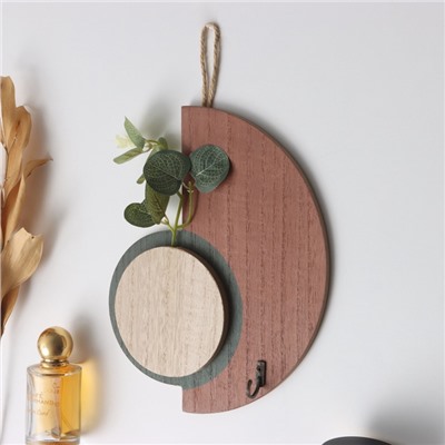 Настенные крючки декоративные «Абстракция. Половина круга и круг», дерево, 1.5×19×23.5 см