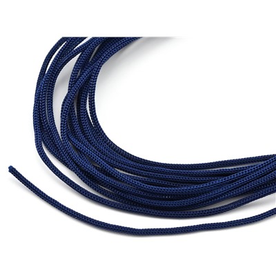 Шнур для плетения шелковый 1мм цв.синий, 100м