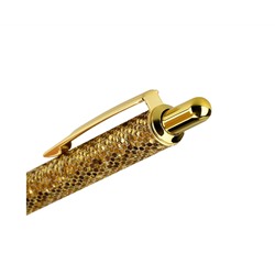 Ручка шариковая автоматическая MESHU "Gold shimmer" синяя, 1,0мм