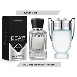 Beas M214 Paco Rabanne Invictus Men edp 50 ml, Парфюм мужской Beas M214 создан по мотивам аромата Paco Rabanne Invictus