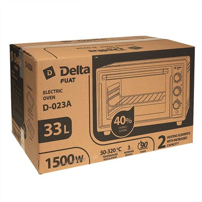 Духовка электрическая 1500 Вт, 33 л DELTA D-023A "Fuat" белая