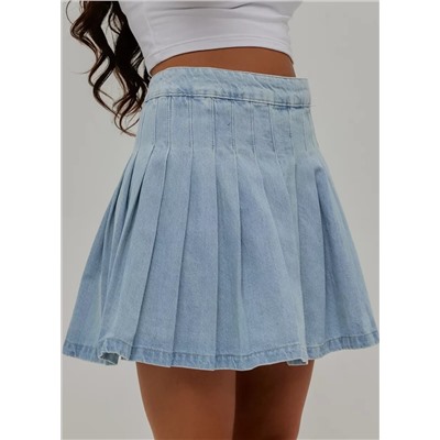 Женская юбка в складку джинсовая CRACPOT