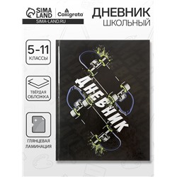 Дневник школьный для 5-11 классов, «Скейт», твёрдая обложка 7БЦ, глянцевая ламинация, 48 листов