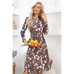Платье Преображение (коричневое) П13193-45М