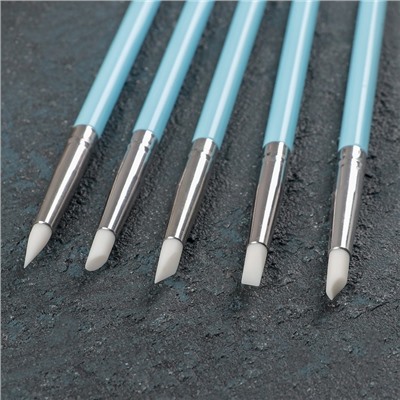 Набор кондитерских кисточек для декорирования «Бирюза», 5 шт., голубой