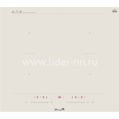 Варочная панель индукционная ELTRONIC (88-37) 4 конфорки (бежевая)