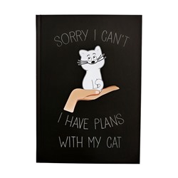 Записная книжка А5, 96л Мы с котом, тв обл, мат лам