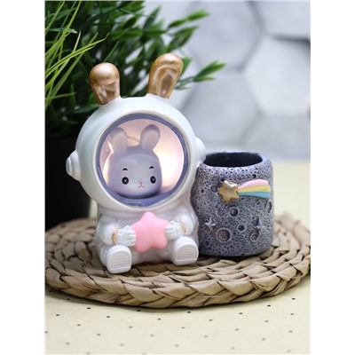 Ночник - подставка для канцелярских принадлежностей «Wendy Rabbit», pink star