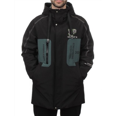 2171 BLACK GREEN Куртка мужская зимняя облегченная (130 гр. холлофайбер)