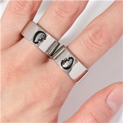 Набор колец 2 штуки «Неразлучники» бесконечность, цвет серебро, безразмерное