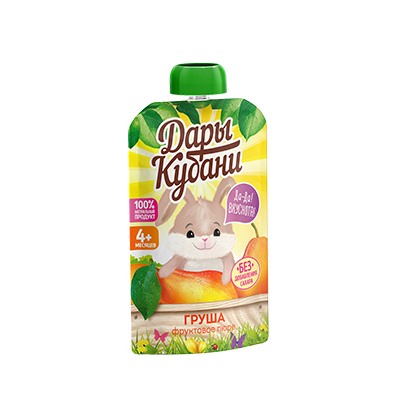 Пюре фруктовое из груш 90 гр.ДК 1/12