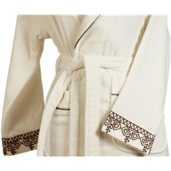 Халат Велюровый Женский (M) Hazal Krem Bayan Bornoz Medium - EcoCotton