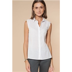 Базовая блузка из легкого хлопка с плетеной полосой