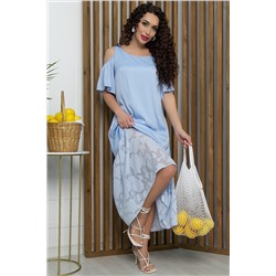 Платье Разбивая сердца (голубое) П15471-7М