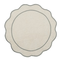 Салфетка под приборы Anemone из коллекции Trendy Ruffles, Ø38 см, серый