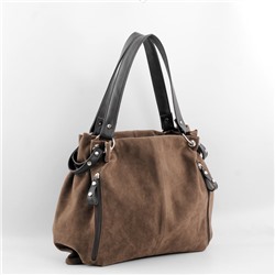 Сумка 610 эко-замша шоколад ФОРМАТ "А4" ХИТ продаж