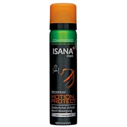 ISANA men Compressed Deodorant spray Motion Protect ISANA мужской Дезодорант Спрей Защита в движении 48ч 75 г
