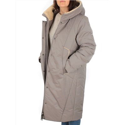 M-9079 GRAY/BEIGE Пальто зимнее женское CORUSKY (верблюжья шерсть)