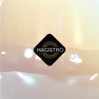 Бокалы для вина Magistro «Иллюзия», 550 мл, 10×24 см, стекло, набор 6 шт., перламутровые