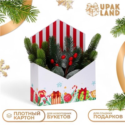 Конверт для подарка «Новогодние сладости», 18×24×7 см
