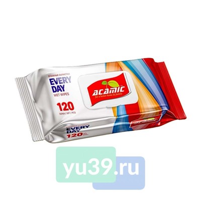 Салфетки влажные Acamic. Every Day 120 шт