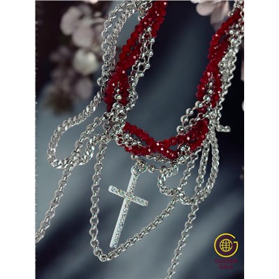 Чокер-колье на шею многослойный Арт ЧО/020