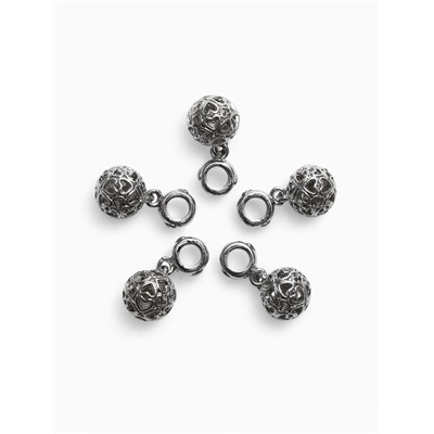 Шарм подвеска «Шарик», цвет серебро