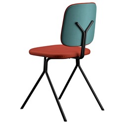 Стул Ror, Y, велюр, черный/темно-красный/зелено-синий