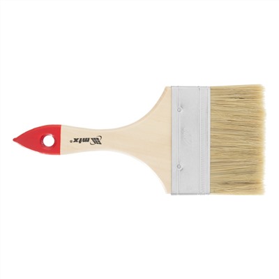 Кисть плоская "Стандарт" 4" (100 мм) натуральная щетина, деревянная ручка MTX