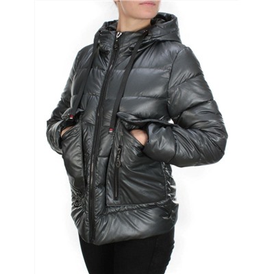 8063 DARK GRAY Куртка демисезонная женская (130 гр. синтепон)
