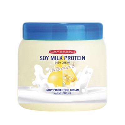 SOY MILK PROTEIN Body Cream VITAMIN E, Carebeau (Крем для тела "Здоровая кожа" С СОЕВЫМ ПРОТЕИНОМ, Кеабью), 500 мл.