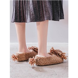 Тапочки «Львёнок» коричневые с задником