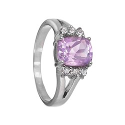 Кольцо с аметистом и фианитами ТПКС.004АМ-