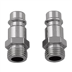 Ниппель универсальный быстросъемный ("папа") 1/4, внешняя резьба, 2 шт, Stels