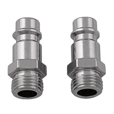 Ниппель универсальный быстросъемный ("папа") 1/4, внешняя резьба, 2 шт, Stels