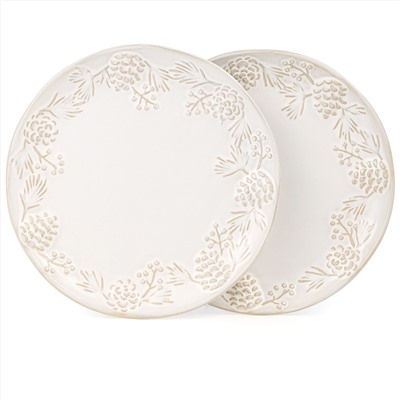 НАБОР ТАРЕЛОК ЗАКУСОЧНЫХ КОЛЛЕКЦИЯ "PINE CONES", 2 ШТ. / 20,7*2,5 СМ