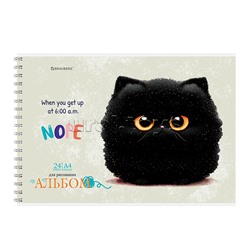 Альбом для рисования А4, 24 л., гребень, обложка картон, 195х285 мм, МИКС-1