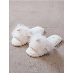 Тапочки «Пушистые Единороги» белые