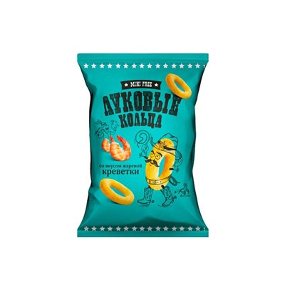 «Mini Free», луковые кольца со вкусом жареной креветки, 45 г