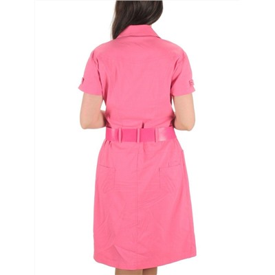 9939 PINK Платье женское (85% хлопок, 10% вискоза, 5% лайкра)