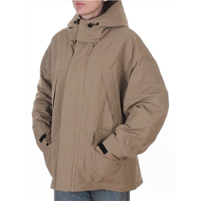 3090 DK. BEIGE Куртка демисезонная женская (100 гр. холлофайбер)