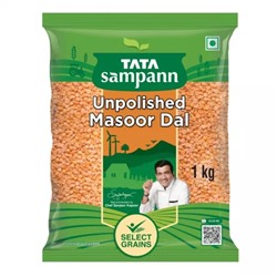 Нешлифованный Масур Дал (1 кг), Unpolished Masoor Dal, произв. Tata Sampann