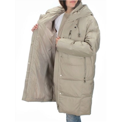 C223 GRAY/BEIGE Куртка зимняя женская (200 гр. холлофайбера)