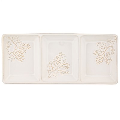 МЕНАЖНИЦА 3 СЕКЦИИ КОЛЛЕКЦИЯ "PINE CONES", 33*14*3,5 СМ