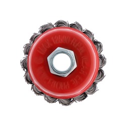 Щетка металлическая для УШМ ЛОМ, крученая проволока, «чашка», М14, 65 мм