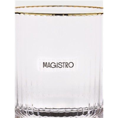 Стакан Magistro «Орион», 320 мл, с золотой отводкой, стекло, прозрачный